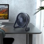 USB Desk Fan Manufacturer - 5" Mini Plug-In Silent Office Electric Fan