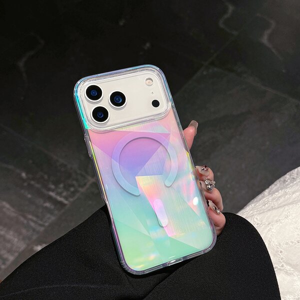 TPU+PC Phone Case Supplier - Glitter Magnetic Shockproof Clear Cover Guangzhou