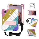 Anti Falling Tablet Cover Supplier - Strap Folding Kickstand Rainbow TPU for iPad Mini 6