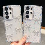 Diamond Frame Case Manufacturer - Bowknot Glitter for Samsung S25 Ultra iPhone