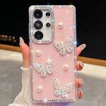 Bling Phone Case Factory - Saiboro Pearl Butterfly Glitter TPU+IMD Shockproof