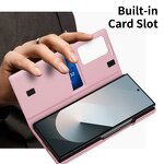 Wallet Phone Case Supplier - Intelligent Window Leather for Galaxy Z Fold
