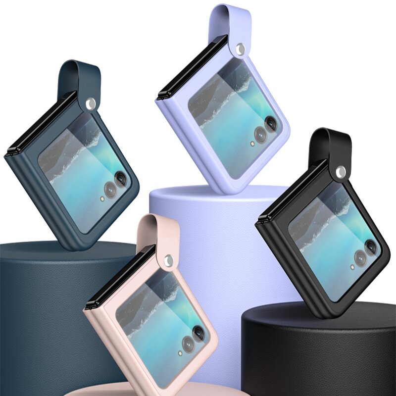 Hand Strap Case Manufacturer - Soft Anti Drop with Bracket for Motorola Razr