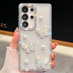 Bling Phone Case Factory - Saiboro Pearl Butterfly Glitter TPU+IMD Shockproof