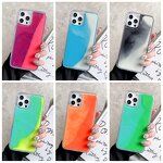 Glitter Phone Case Supplier - Neon Quicksand Liquid Luminous Back Cover