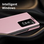 Wallet Phone Case Supplier - Intelligent Window Leather for Galaxy Z Fold