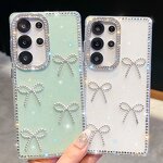 Diamond Frame Case Manufacturer - Bowknot Glitter for Samsung S25 Ultra iPhone
