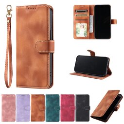 Leather Phone Case Manufacturer - Skin Feel Flip PU Magnetic for Samsung S Series