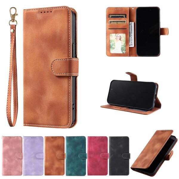 Leather Phone Case Manufacturer - Skin Feel Flip PU Magnetic for Samsung S Series