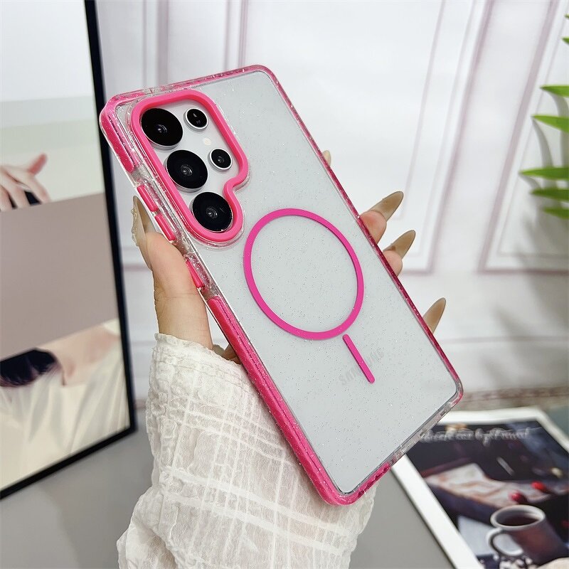 Bling Magnetic Case Supplier - Glitter Wireless Charging for Samsung S25 Ultra