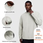 Stand Collar Jacket Factory - 100% Polyester Zip Long Sleeves Breathable Running