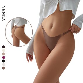 Ice Silk Underwear Supplier - Plus Size Quick Dry Heart Ring Thin Strappy Thong
