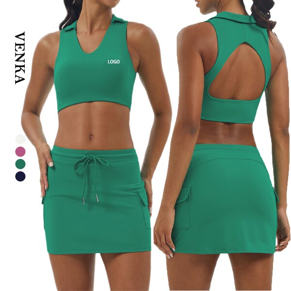 Sports Bra Skirt Set Factory - Lightweight Breathable Hollow Back Design