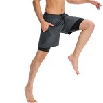 2 in 1 Running Shorts Supplier - Double Layer Gym Fitness Quick Dry Pockets