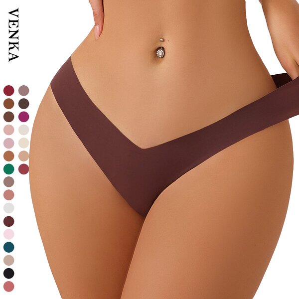OEM Briefs Factory - Low-Rise Fitness Ice Silk Seamless V Waist Panties