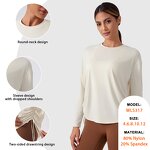Sportswear Top Manufacturer - Round Neck Loose Sports Shirts Quick Dry Yoga