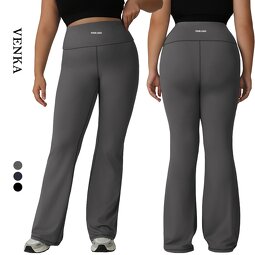 Wholesale Sweatpants Plus Size Factory - Fold Over High Waisted Custom Gym Leggings