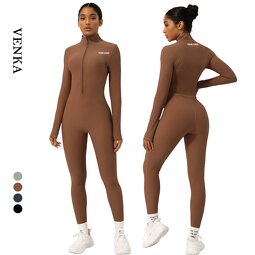 Ribbed Bodysuit Supplier - Front Zipper High Intensity No T Line Leggings