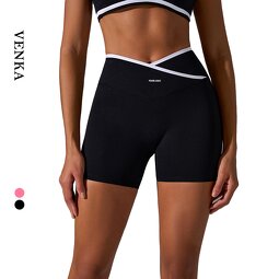 Fitness Leggings Supplier - Custom Nylon Spandex V-Shaped Cross Waist Tight Pants