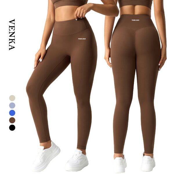 Custom Fitness Sweatpants Supplier - High Waist No Front Line Tights Yoga Pants