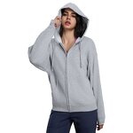 Winter Sports Top Factory - Full Zipper Loose Sweatshirt With Pockets Hoodie