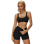 Female Sports Wear Manufacturer - Halter Cross Back Bra No T Line Leggings