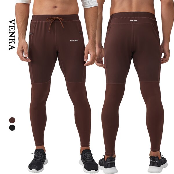 Compression Sweatpants Factory - Drawstring Sports Legging Elastic Waist Side Pocket