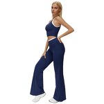 Contrast Color Workout Set Factory - Removable Chest Pads Bra High Waist Leggings