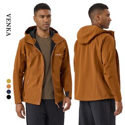 Outdoor Windbreaker Supplier - Brushed Hoodie Collar Zipper Mountaineering Jacket