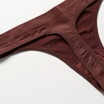 Plus Size Thong Manufacturer - Solid Pattern Low Waist Ice Silk Seamless Knitted