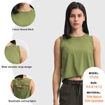 Sleeveless Tank Top Factory - Round Neck Loose Crop Top Quick Dry Active Wear