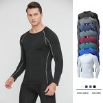 Compression T-Shirt Supplier - Custom LOGO Tight Long Sleeve Quick Dry Gym