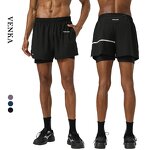 2-in-1 Sports Shorts Manufacturer - Drawstring Quick Dry Pocket Reflective Strip Training