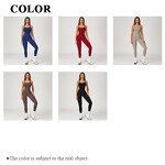 Ladies Bodysuit Factory - Sling U Neck Hip Lifting Solid Color Jumpsuit
