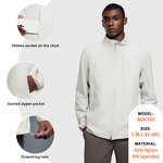 Lightweight Jacket Manufacturer - Stand Collar Zip Breathable Cycling Sides Pockets