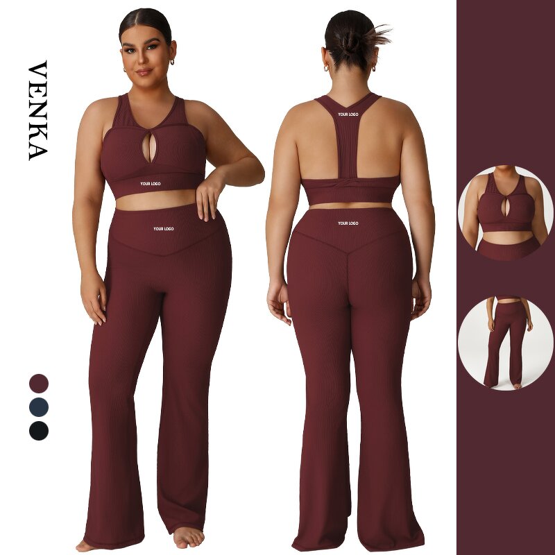 Plus Size Sportswear Set Manufacturer - Active Suit Beautiful Back Bra High Waist Leggings