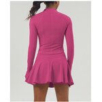 Custom Gym Set Factory - Double-Layer Pocket Skirt Thumbholes Jacket