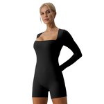 One Piece Athletic Wear Factory - Square Neck Bodysuits Quick-drying Short Sleeve