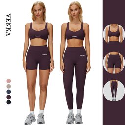 Female Sports Wear Manufacturer - Halter Cross Back Bra No T Line Leggings