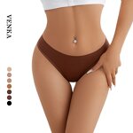 Plus Size Thong Manufacturer - Solid Pattern Low Waist Ice Silk Seamless Knitted