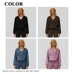 Loose T-Shirt Factory - Deep V Neck Casual Outdoor Soft Skin Sweatshirt