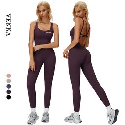 Fitness Jumpsuit Manufacturer - U Neck One Piece Sleeveless With Breast Pads