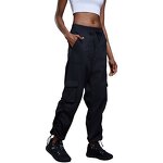 Outdoor Sweatpants Factory - High Waist Loose Drawstring Side Pocket Fleece