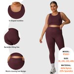Custom Plus Size Set Factory - Breathable Active Suit Outdoor Workout Solid Naked Feeling