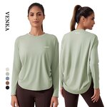 Sportswear Top Manufacturer - Round Neck Loose Sports Shirts Quick Dry Yoga