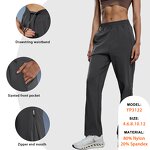 Gym Sports Pants Manufacturer - High Waist Quick Drying Breathable With Pockets