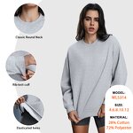 Crewneck Sweatshirt Manufacturer - Warm Loose Workout Sportswear Pullover Gym