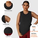 Plus Size Tank Top Manufacturer - Loose Breathable Sleeveless Round Neck T-shirt