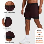 2 in 1 Sweatpants Factory - Double-deck Fitness Drawstring Elastic Loose Quick Dry