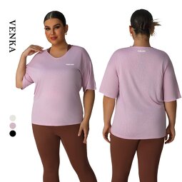 Women's Sports Shirt Supplier - Breathable Quick Drying Running Round Neck Loose